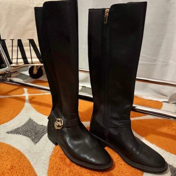Coach Black Riding Boots 7.5W - Picture 4 of 4